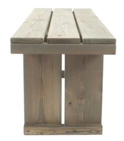 Toulouse Tuinbank Zonder Rugleuning - Licht Grijs - 118 Cm - Houten Tuinbank - Steigerhouten Tuinbank - Tuinbankje -Tuinmeubilair 1060x1200