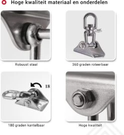 Ophangsysteem - Plafondhaak RVS - Ophanghaak TRX - Hangstoel Buiten - Hangstoel Binnen – Schommelstoel - Schommel - Bokszakken - RVS - 300kg 11 Ophangsysteem - Plafondhaak RVS - Ophanghaak TRX - Hangstoel Buiten - Hangstoel Binnen – Schommelstoel - Schommel - Bokszakken - RVS - 300kg -Tuinmeubilair 1102x1200 2