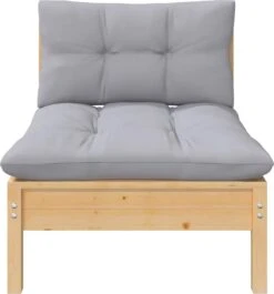 VidaXL 3-delige Loungeset Met Grijze Kussens Massief Grenenhout -Tuinmeubilair 1118x1200 1