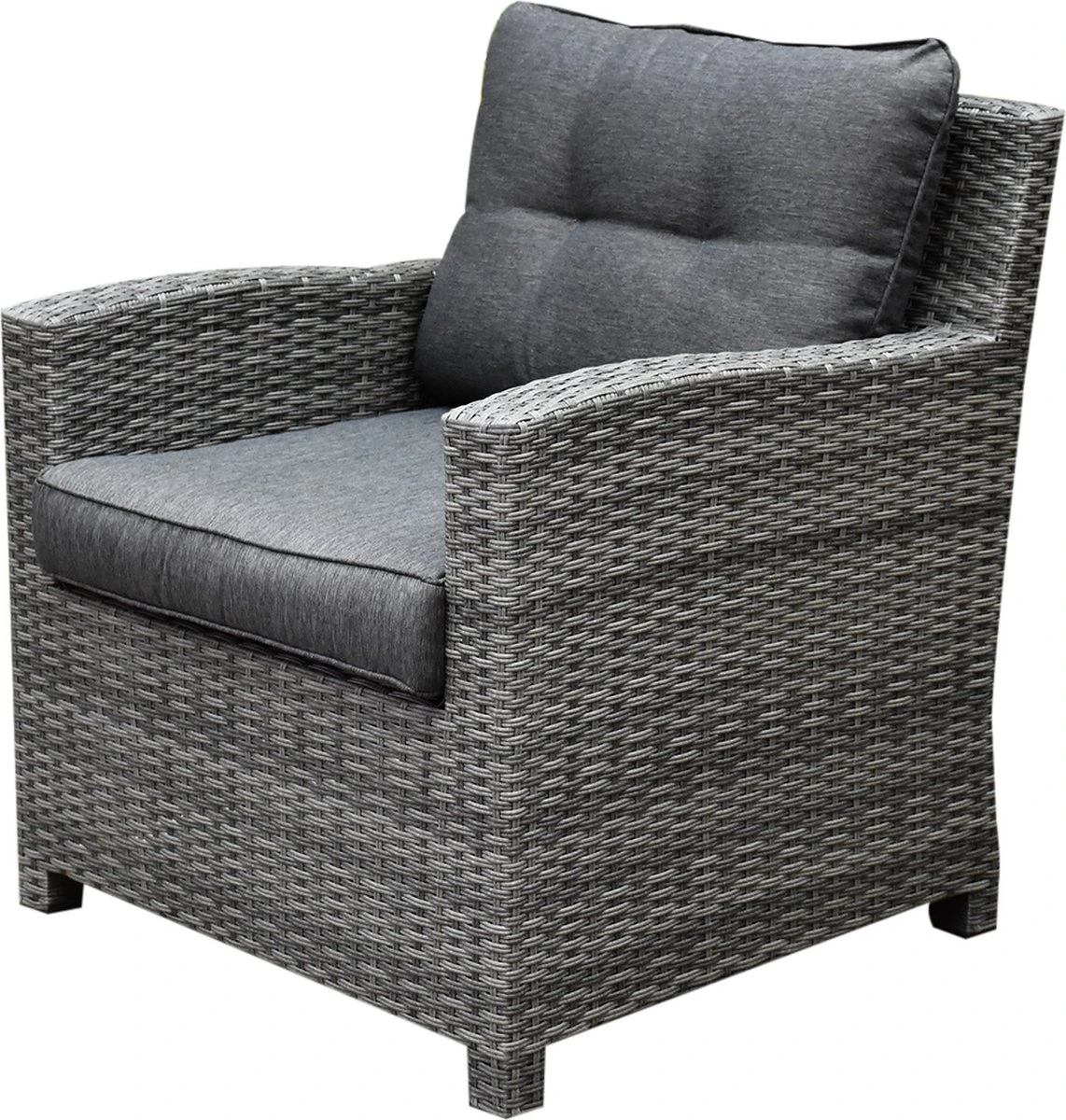 New Castle Stoel-bank Dining Loungeset 6-delig Antraciet 10 New Castle Stoel-bank Dining Loungeset 6-delig Antraciet - Afbeelding 8