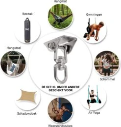 Ophangsysteem - Plafondhaak RVS - Ophanghaak TRX - Hangstoel Buiten - Hangstoel Binnen – Schommelstoel - Schommel - Bokszakken - RVS - 300kg 13 Ophangsysteem - Plafondhaak RVS - Ophanghaak TRX - Hangstoel Buiten - Hangstoel Binnen – Schommelstoel - Schommel - Bokszakken - RVS - 300kg -Tuinmeubilair 1146x1200 1