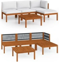 Decoways - 5-delige Loungeset Met Kussens Massief Acaciahout Crèmekleurig 33 Decoways - 5-delige Loungeset Met Kussens Massief Acaciahout Crèmekleurig -Tuinmeubilair 1157x1200