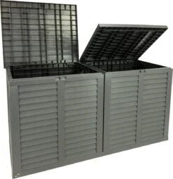 MaxxGarden Kussenbox - Tuin Opbergkist - Opbergbox - 750 L - 155x66x80 Cm - Grijs -Tuinmeubilair 1164x1200