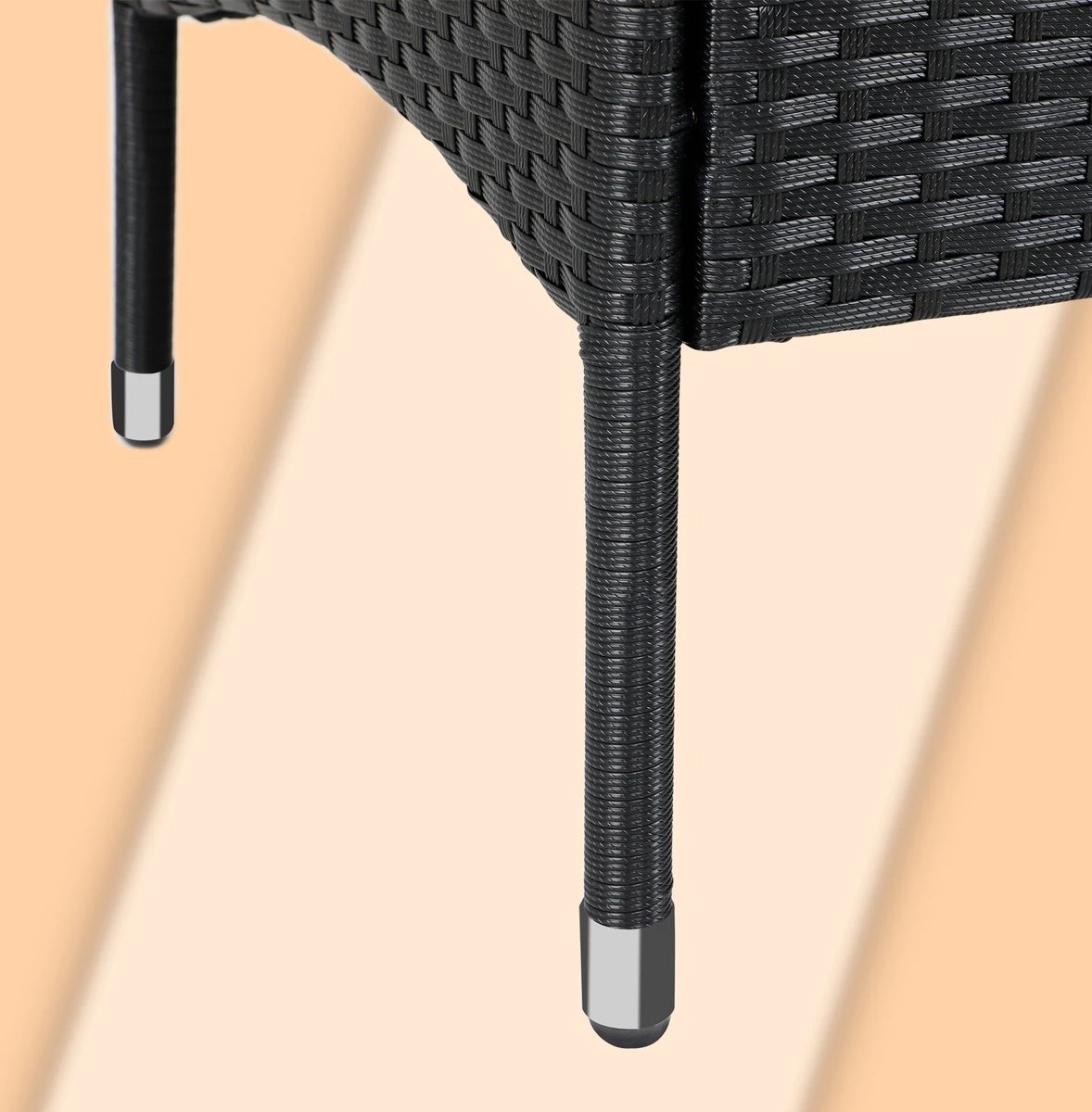 Casaria Polyrattan Tuinbank - Incl. Kussen - 143x55x88 Cm Zwart 4 Casaria Polyrattan Tuinbank - Incl. Kussen - 143x55x88 Cm Zwart - Afbeelding 2