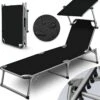 Sens Design Zonnebed - Ligbed Inklapbaar Met Zonneklep - Zwart 2 Sens Design Zonnebed - Ligbed Inklapbaar Met Zonneklep - Zwart -Tuinmeubilair 1188x1200 1
