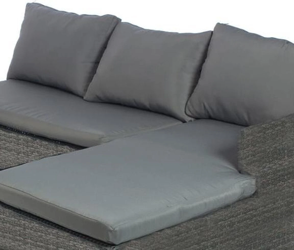 MaxxGarden Loungeset – Rattan Hoekset - 4 Persoons - Incl. Salontafel - Grijs 5 MaxxGarden Loungeset – Rattan Hoekset - 4 Persoons - Incl. Salontafel - Grijs - Afbeelding 3