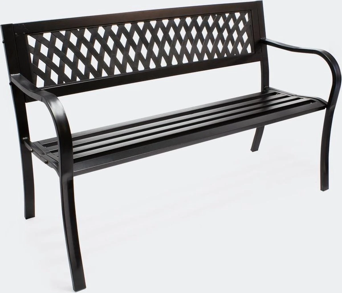 Tuinbank - Marijke -Tuinbankje - Tuinbank Metaal - Tuinbank Hout - Weersbestendig - 126 X 53 X 77 Cm 3 Tuinbank - Marijke -Tuinbankje - Tuinbank Metaal - Tuinbank Hout - Weersbestendig - 126 X 53 X 77 Cm