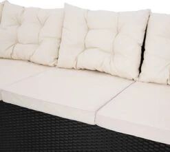 Casaria Polyrattan Tuinset - 15 Delig Voor 6 Personen – Crème Zwart -Tuinmeubilair 1200x1072 1