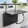 Merkloos Balkontafel Inklapbaar – Zwart – 40 X 60 X 70 Cm – Hout Balkontafeltje Hangend Balkonbar Balkontafels Opklapbaar Hangtafel – Ophangbaar Voor Aan Het Balkon – Vouwtafel Wandtafel Inklapbare Tafel – Bijzettafel – Buiten Tafeltje Klaptafel -Tuinmeubilair 1200x1074 1