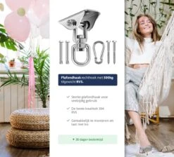 Plafondhaak - Ophangen Bokszak, Schommel En Hangstoel - Ophangsysteem - Ophanghaak - Plafondbeugel - RVS – 500kg Tilgewicht 10 Plafondhaak - Ophangen Bokszak, Schommel En Hangstoel - Ophangsysteem - Ophanghaak - Plafondbeugel - RVS – 500kg Tilgewicht -Tuinmeubilair 1200x1087