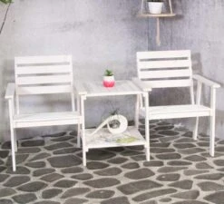 Tuinbank - Romeo Tete A Tete - Wit - 170cm 14 Tuinbank - Romeo Tete A Tete - Wit - 170cm -Tuinmeubilair 1200x1092