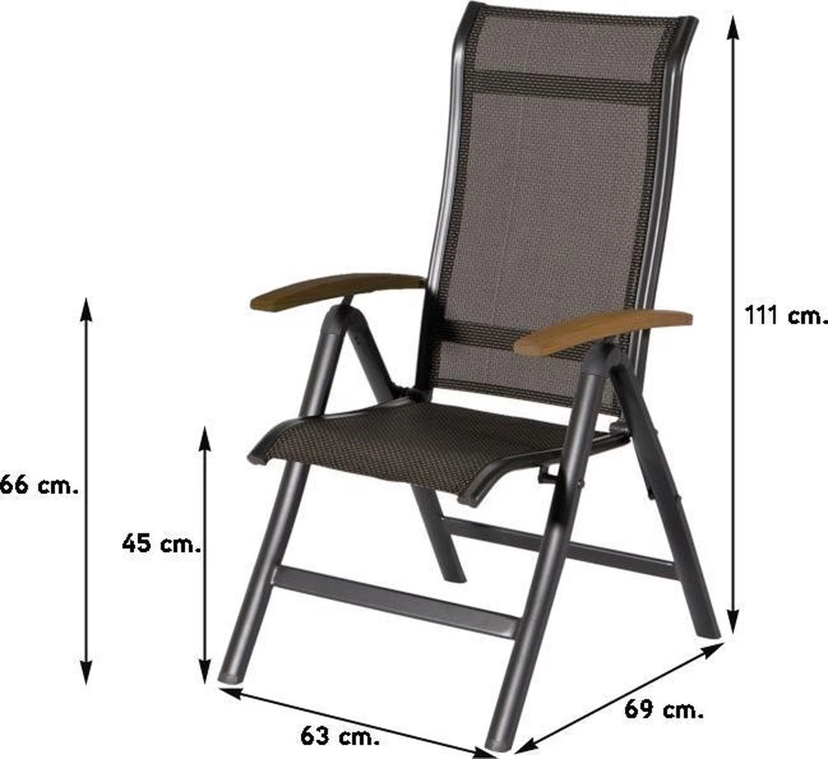 Hartman Alice Verstelbare Tuinstoel - Grijs 5 Hartman Alice Verstelbare Tuinstoel - Grijs - Afbeelding 3