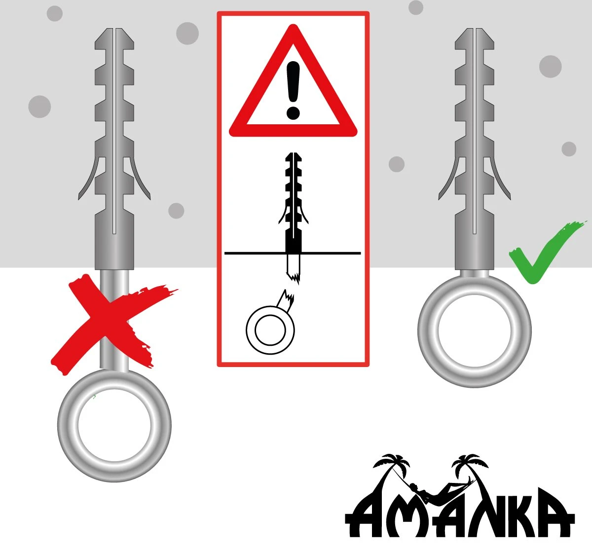 Metalen Ophangset Tot 160kg - Massieve Bevestiging Set Voor Hangstoel Hangmat - Plafond Wand Montage 7 Metalen Ophangset Tot 160kg - Massieve Bevestiging Set Voor Hangstoel Hangmat - Plafond Wand Montage - Afbeelding 5