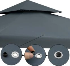 Casaria Paviljoen Lorca 3x3m - UV-bescherming 50+ Metaal - Antraciet 20 Casaria Paviljoen Lorca 3x3m - UV-bescherming 50+ Metaal - Antraciet -Tuinmeubilair 1200x1127 2