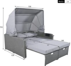 Polyrattan Patio Rieten Meubels Set Voor 2 Personen-Outdoor Rattan Sofa Set Met Intrekbare Luifel-lounge Bank-PE Rotan Loveseat Voor Achtertuin Veranda Tuin Zwembad Balkon-grijs 27 Polyrattan Patio Rieten Meubels Set Voor 2 Personen-Outdoor Rattan Sofa Set Met Intrekbare Luifel-lounge Bank-PE Rotan Loveseat Voor Achtertuin Veranda Tuin Zwembad Balkon-grijs -Tuinmeubilair 1200x1130