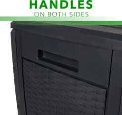 Opbergbox 310L UV-Bestendig Weerbestendig Wielen Tuinbox Rotan-look Antraciet -Tuinmeubilair 1200x1131 6