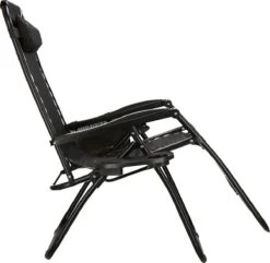 Springos Tuinstoel | Ligstoel | Opvouwbaar | Verstelbaar | Ergonomische Hoofdsteun | Bruin / Zwart -Tuinmeubilair 1200x1170 2