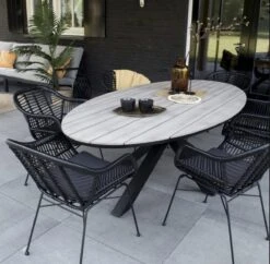 Ovale Tuintafel Cyprus 180cm | Wood | Polywood & Aluminium -Tuinmeubilair 1200x1175