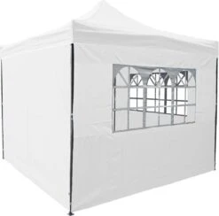 Garden Royal Easy Up Partytent 3x3 Met 4 Zijwanden Wit Waterdicht