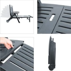 Casaria Ligstoel Zircone – Verstelbaar/Wielen Tot 120 Kg – Antraciet -Tuinmeubilair 1200x1197 6