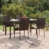 VidaXL 5-delige Tuinset Poly Rattan Bruin -Tuinmeubilair 1200x1200 1052