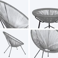 LifeGoods Acapulco Bistroset - 3-Delig - Tuinset Met Bijzettafel - Grijs 18 LifeGoods Acapulco Bistroset - 3-Delig - Tuinset Met Bijzettafel - Grijs -Tuinmeubilair 1200x1200 1067