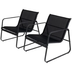 Tuin Meubelen Loungeset - 4 Persoons - Tuinset - Comfort - Zwart - Tafel Glazen Blad - Stoelen - Sofa - Bank - 4-delig -Tuinmeubilair 1200x1200 1100