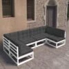 Decoways - 6-delige Loungeset Met Kussens Massief Grenenhout Wit -Tuinmeubilair 1200x1200 1135