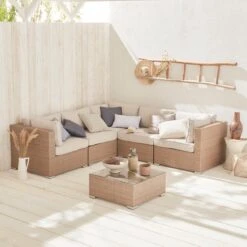 Alice's Garden Loungeset Napoli - 5 Plaatsen - Wicker - 6 Elementen - Beige/Beige 14 Alice's Garden Loungeset Napoli - 5 Plaatsen - Wicker - 6 Elementen - Beige/Beige -Tuinmeubilair 1200x1200 1148