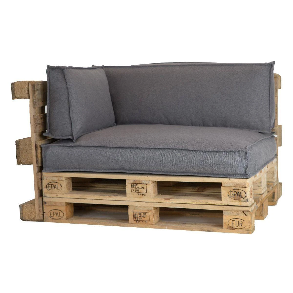 2L Home & Garden Palletkussen Metro Lounge Grijs - 120 X 80cm 4 2L Home & Garden Palletkussen Metro Lounge Grijs - 120 X 80cm - Afbeelding 2