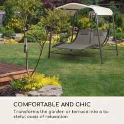 Blumfeldt Palermo Schommelbank - Hollywoodschommel 130 X 207 Cm - Ligbed Met Dak - Schommelstoel Voor 2 Personen - Tuinbank Inclusief Nekkussens - Stalen Frame En Polyester Dak - Grijs 20 Blumfeldt Palermo Schommelbank - Hollywoodschommel 130 X 207 Cm - Ligbed Met Dak - Schommelstoel Voor 2 Personen - Tuinbank Inclusief Nekkussens - Stalen Frame En Polyester Dak - Grijs -Tuinmeubilair 1200x1200 159