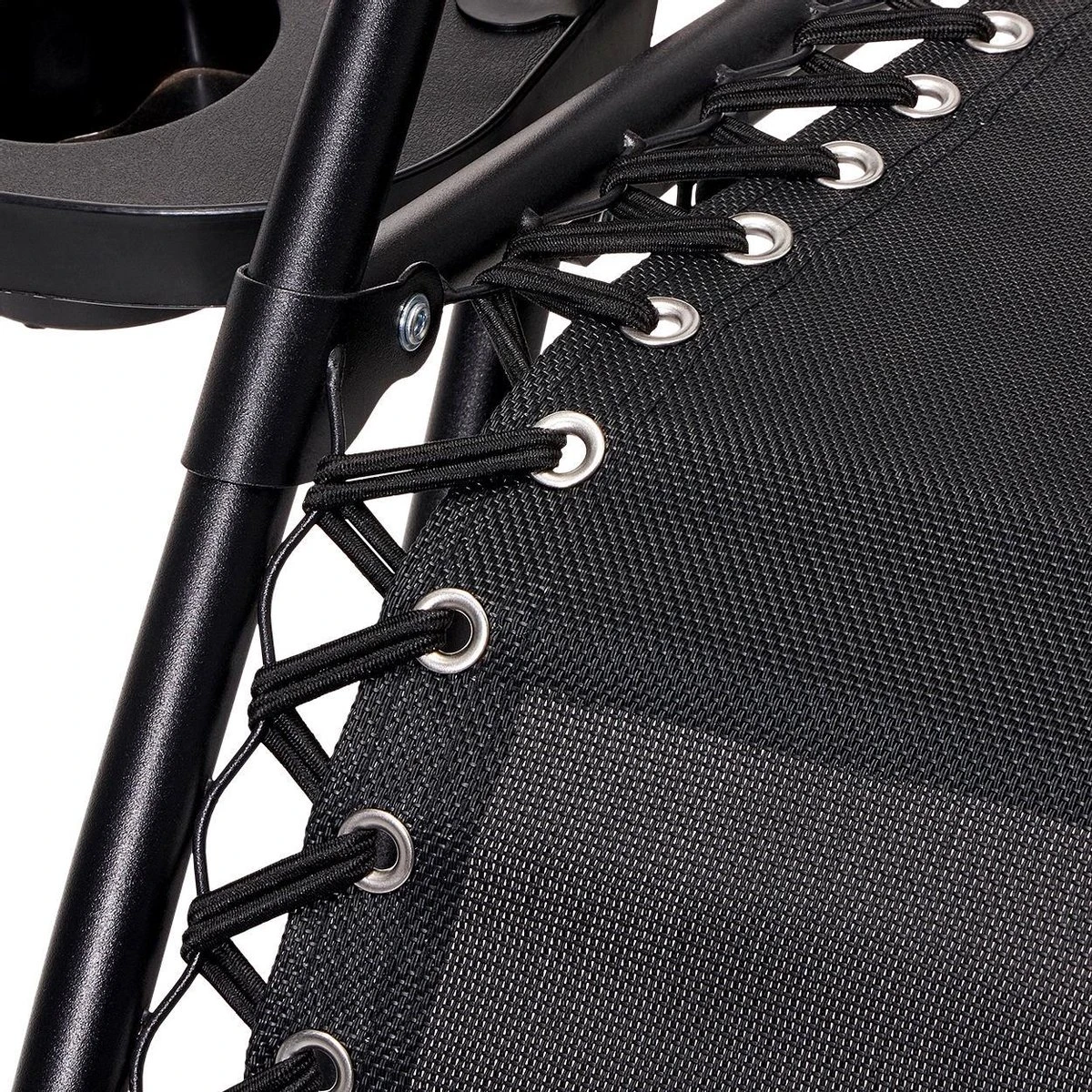 LifeGoods Opvouwbare Tuinstoelen - Verstelbaar Zonnescherm - 2 Stuks - 30°-90° Verstelbaar - Metaal - Zwart 7 LifeGoods Opvouwbare Tuinstoelen - Verstelbaar Zonnescherm - 2 Stuks - 30°-90° Verstelbaar - Metaal - Zwart - Afbeelding 5