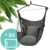 Hangmat Stoel - Hangstoel Voor Binnen Of Buiten - Incl. 2 Kussens - Zwart/Grijs Antraciet 2 Hangmat Stoel - Hangstoel Voor Binnen Of Buiten - Incl. 2 Kussens - Zwart/Grijs Antraciet -Tuinmeubilair 1200x1200 299