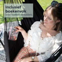 Vita5 XXL Hangstoel - Binnen&Buiten Hangnest - Incl. 2 Kussens En Boekenvak - Volwassenen&Kinderen - Hangmatstoel Tot 225kg - Zwart 15 Vita5 XXL Hangstoel - Binnen&Buiten Hangnest - Incl. 2 Kussens En Boekenvak - Volwassenen&Kinderen - Hangmatstoel Tot 225kg - Zwart -Tuinmeubilair 1200x1200 355