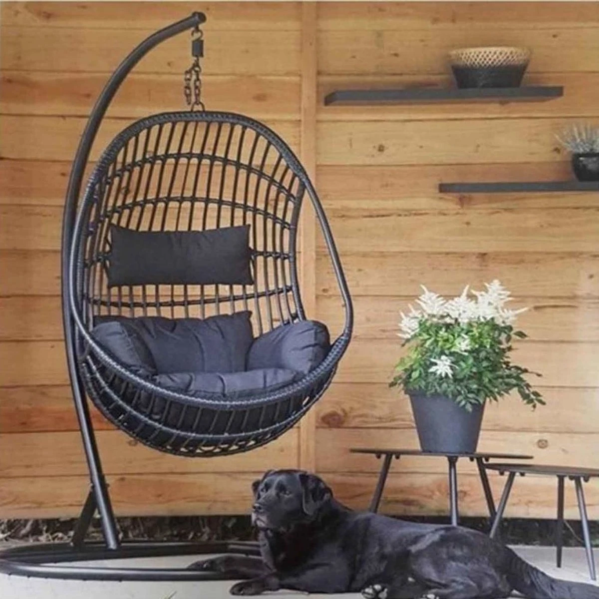 Hangstoel Sturdy Frame Zwart 10 Hangstoel Sturdy Frame Zwart - Afbeelding 8