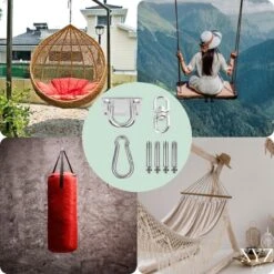 XYZ Goods - Luxe Plafondhaak - Hangmat Bevestigingsset - Schommelhaak - Ophangsysteem - Ophanghaak - Plafondbeugel - Bokszak - Schommelstoel - Hangstoel - RVS -Tuinmeubilair 1200x1200 429