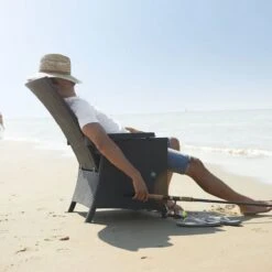 Allibert Vermont Verstelbare Tuinstoel - 64x68x107cm - Grafiet -Tuinmeubilair 1200x1200 442