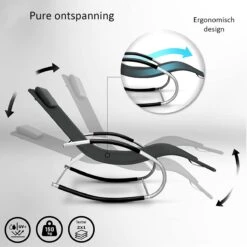 Sens Design Zonnebed - Ligbed - Weerbestendig - Antraciet -Tuinmeubilair 1200x1200 468