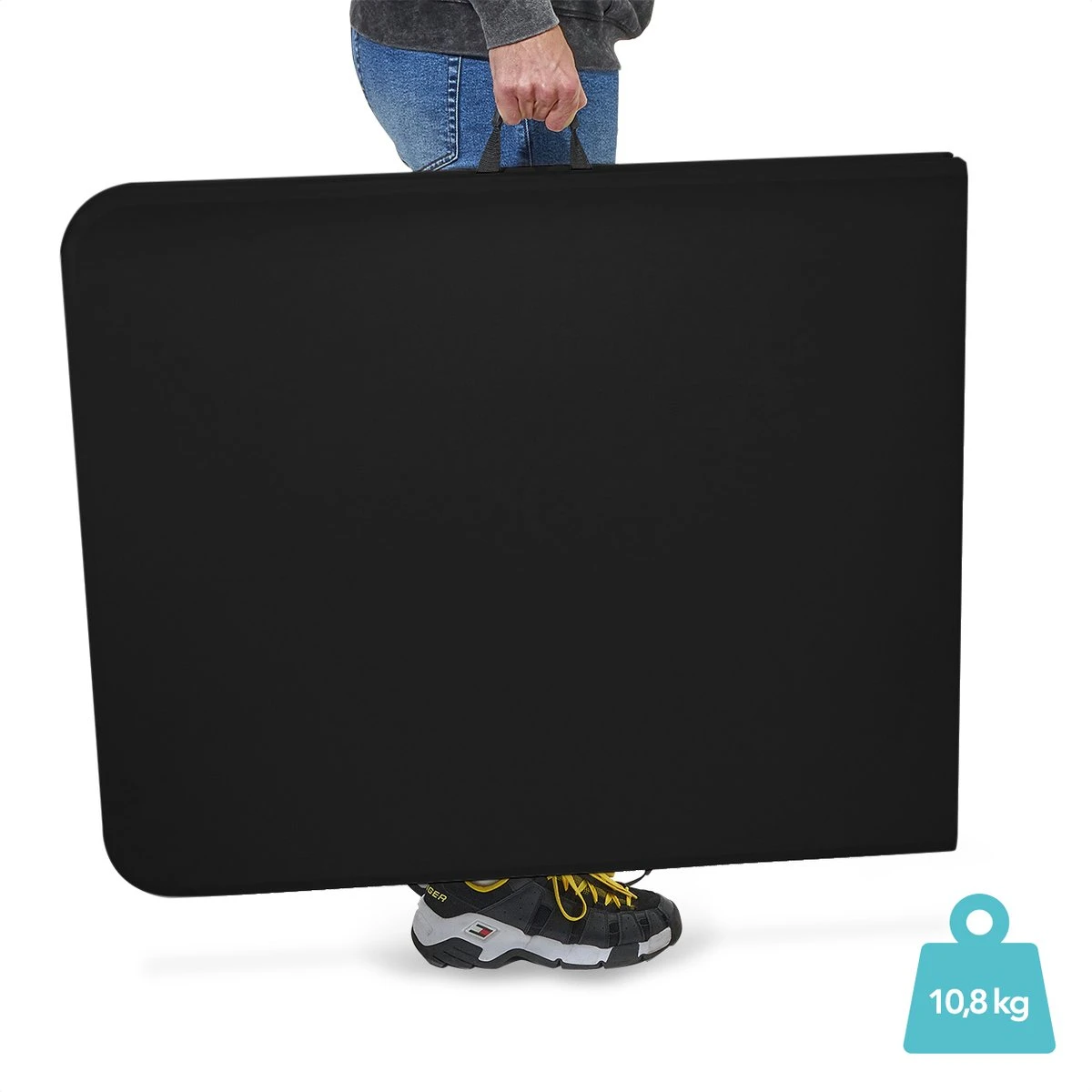 LifeGoods Klaptafel - Inklapbaar - 70x180cm - Verstelbare Vouwtafel - Weerbestendig - Zwart 10 LifeGoods Klaptafel - Inklapbaar - 70x180cm - Verstelbare Vouwtafel - Weerbestendig - Zwart - Afbeelding 8