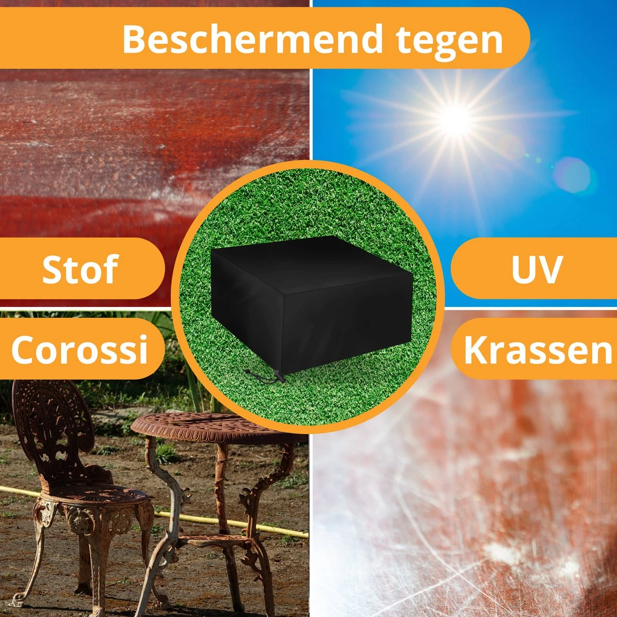 Beschermhoes Tuinmeubelen - Tuintafel - Loungeset - Tuinset - 213x132x74 Cm 9 Beschermhoes Tuinmeubelen - Tuintafel - Loungeset - Tuinset - 213x132x74 Cm - Afbeelding 7