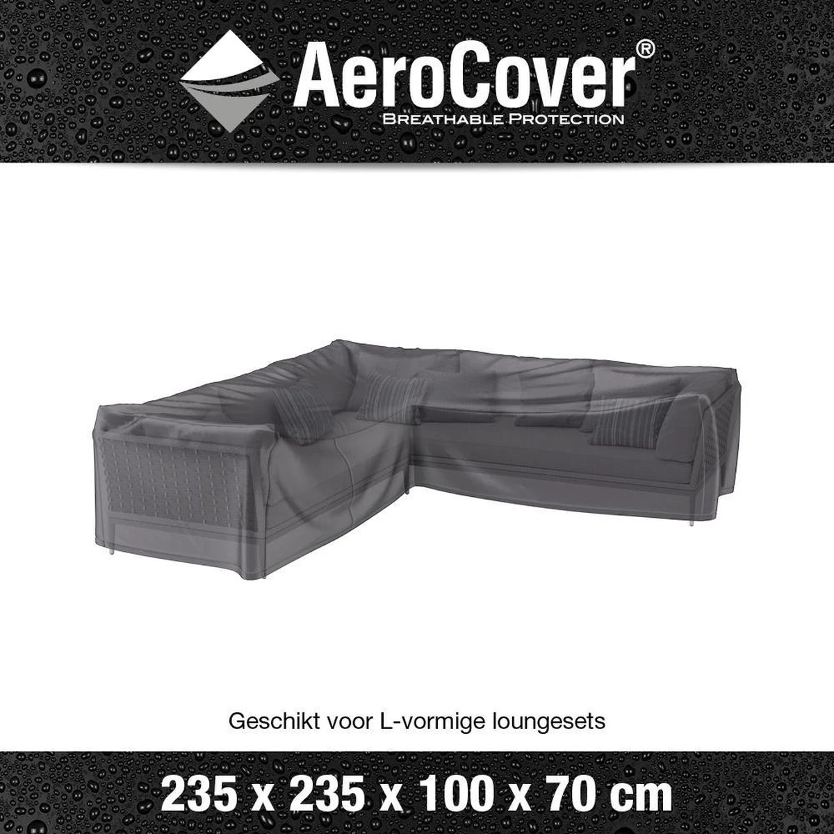 Aerocover Loungesethoes - L-vorm - L 255 X L 255 X B 100 X H 70 Cm 6 Aerocover Loungesethoes - L-vorm - L 255 X L 255 X B 100 X H 70 Cm - Afbeelding 4