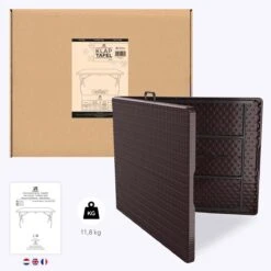 LifeGoods Klaptafel - Inklapbaar - 180 Cm - 6 Tot 8 Personen - Bruin 18 LifeGoods Klaptafel - Inklapbaar - 180 Cm - 6 Tot 8 Personen - Bruin -Tuinmeubilair 1200x1200 662