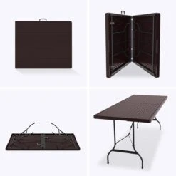 LifeGoods Klaptafel - Inklapbaar - 180 Cm - 6 Tot 8 Personen - Bruin 20 LifeGoods Klaptafel - Inklapbaar - 180 Cm - 6 Tot 8 Personen - Bruin -Tuinmeubilair 1200x1200 664