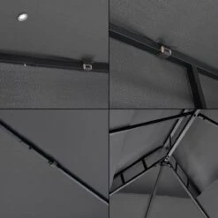 Paviljoen Lanciano Partytent 4x3x2,65 Cm Donkergrijs -Tuinmeubilair 1200x1200 829