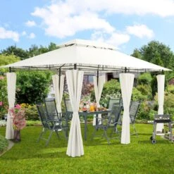 El Jardin - Partytent - 4x3 - Waterdicht Dak - Wanden - Beige Paviljoen 12 El Jardin - Partytent - 4x3 - Waterdicht Dak - Wanden - Beige Paviljoen -Tuinmeubilair 1200x1200 896