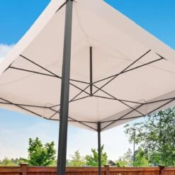 LifeGoods Partytent - 3x3 M - Easy Up - Opvouwbaar - Waterdicht - Draagtas Met Wieltjes - Beige 17 LifeGoods Partytent - 3x3 M - Easy Up - Opvouwbaar - Waterdicht - Draagtas Met Wieltjes - Beige -Tuinmeubilair 1200x1200 912