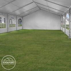Hoogwaardige Partytent 3x6 M Van 240 G/m² PE Zeil Tuintent Feesttent Waterdicht In Wit -Tuinmeubilair 1200x1200 930