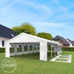 Hoogwaardige Partytent 3x6 M Van 240 G/m² PE Zeil Tuintent Feesttent Waterdicht In Wit -Tuinmeubilair 1200x1200 932