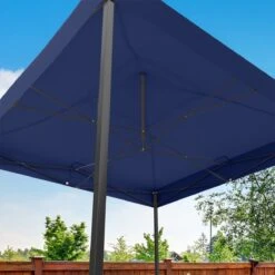 LifeGoods Partytent - 3x3 M - Zijwanden - Easy Up - Opvouwbaar - Waterdicht - Draagtas Met Wieltjes - Donkerblauw -Tuinmeubilair 1200x1200 957