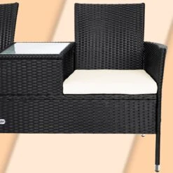 Casaria Polyrattan Tuinbank - Incl. Kussen - 143x55x88 Cm Zwart 20 Casaria Polyrattan Tuinbank - Incl. Kussen - 143x55x88 Cm Zwart -Tuinmeubilair 1200x1200 98